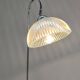 Floor lamp in chromed metal and holophane glass 1970