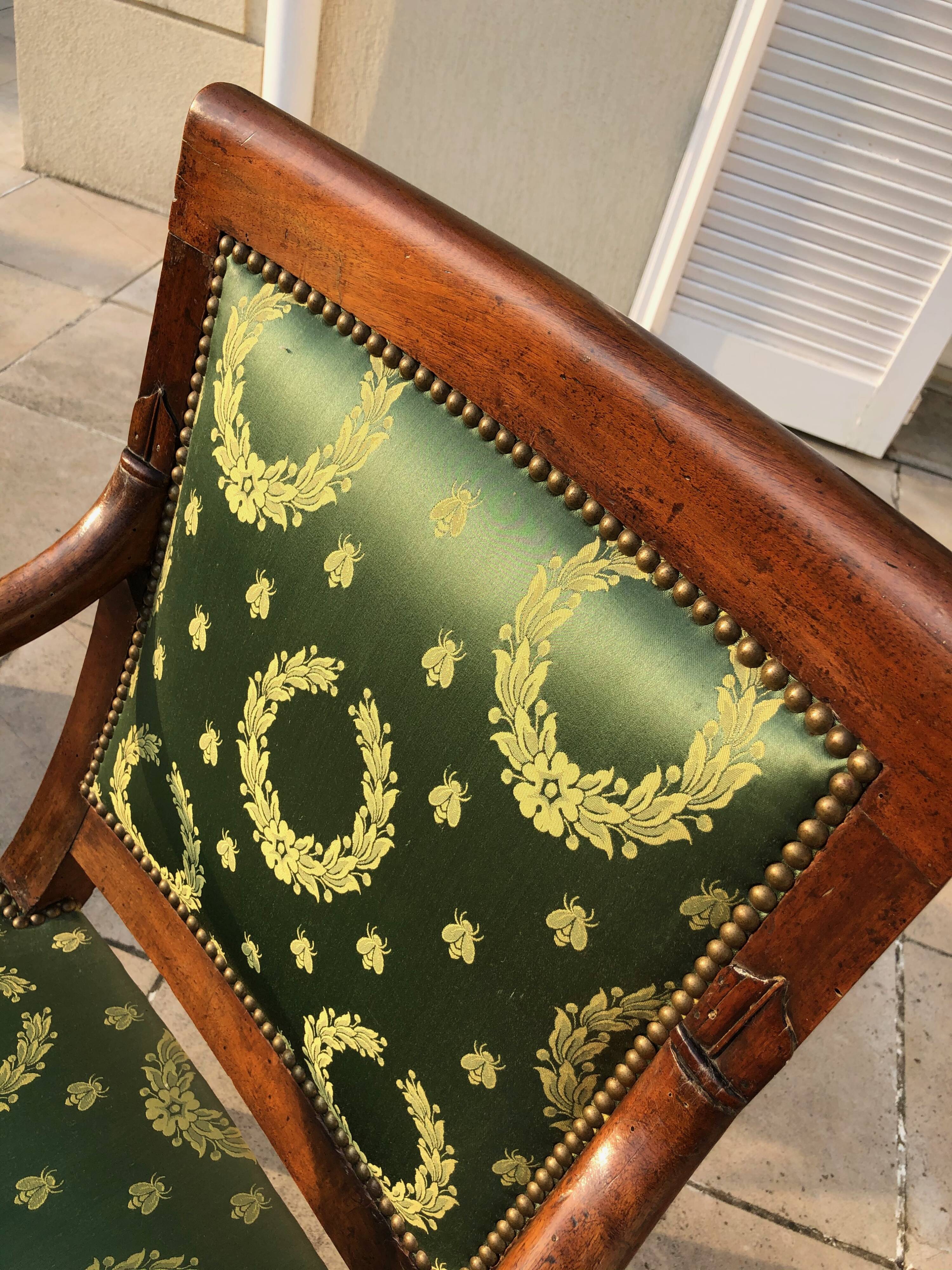 Pair of Charles X restoration period armchairs – 19th century