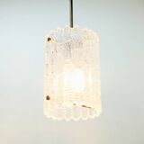 Mid-Century Crystal Glass & Brass Ceiling Light by Carl Fagerlund, 1960s