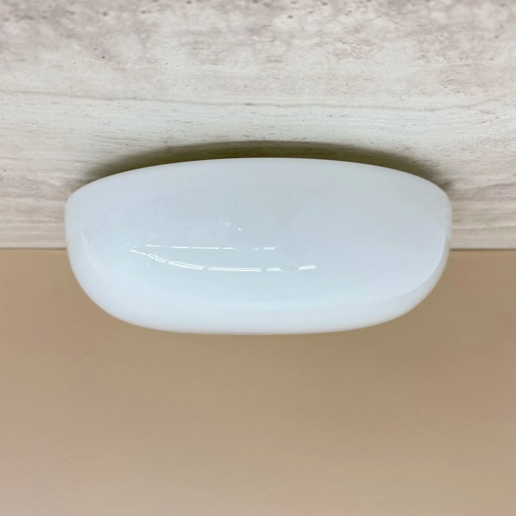 Gispen ceiling lamp Dutch design opaline glass, 1930s