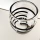 Vintage Kosta Boda Clear & Black Swirl Striped Art Vase, Sweden, 1990s