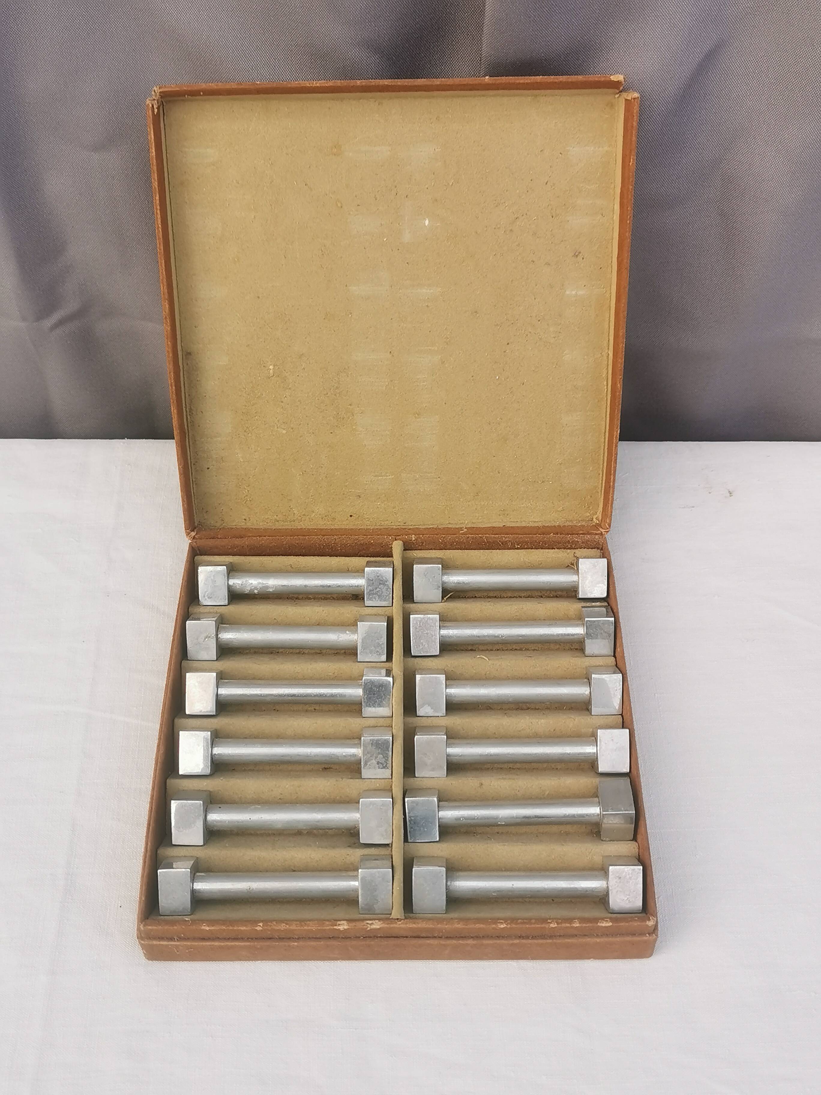 Box of 12 vintage “art-deco” knife holders