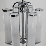 Bauhaus chrome-plated tubular chandelier, 1930s