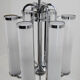 Bauhaus chrome-plated tubular chandelier, 1930s