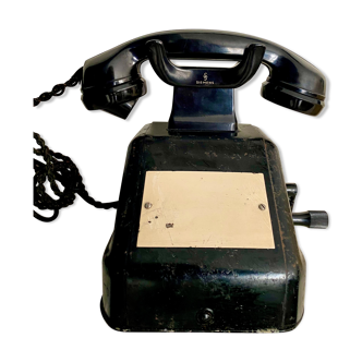 Téléphone Siemens bakélite métal 1920