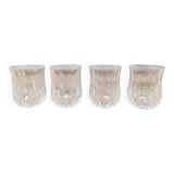 Lot de 4 verres à liqueur forme gobelet Cristal d'Arques modèle Longchamp