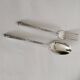 Children's silver cutlery, 1 fork and 1 spoon Saint Médard