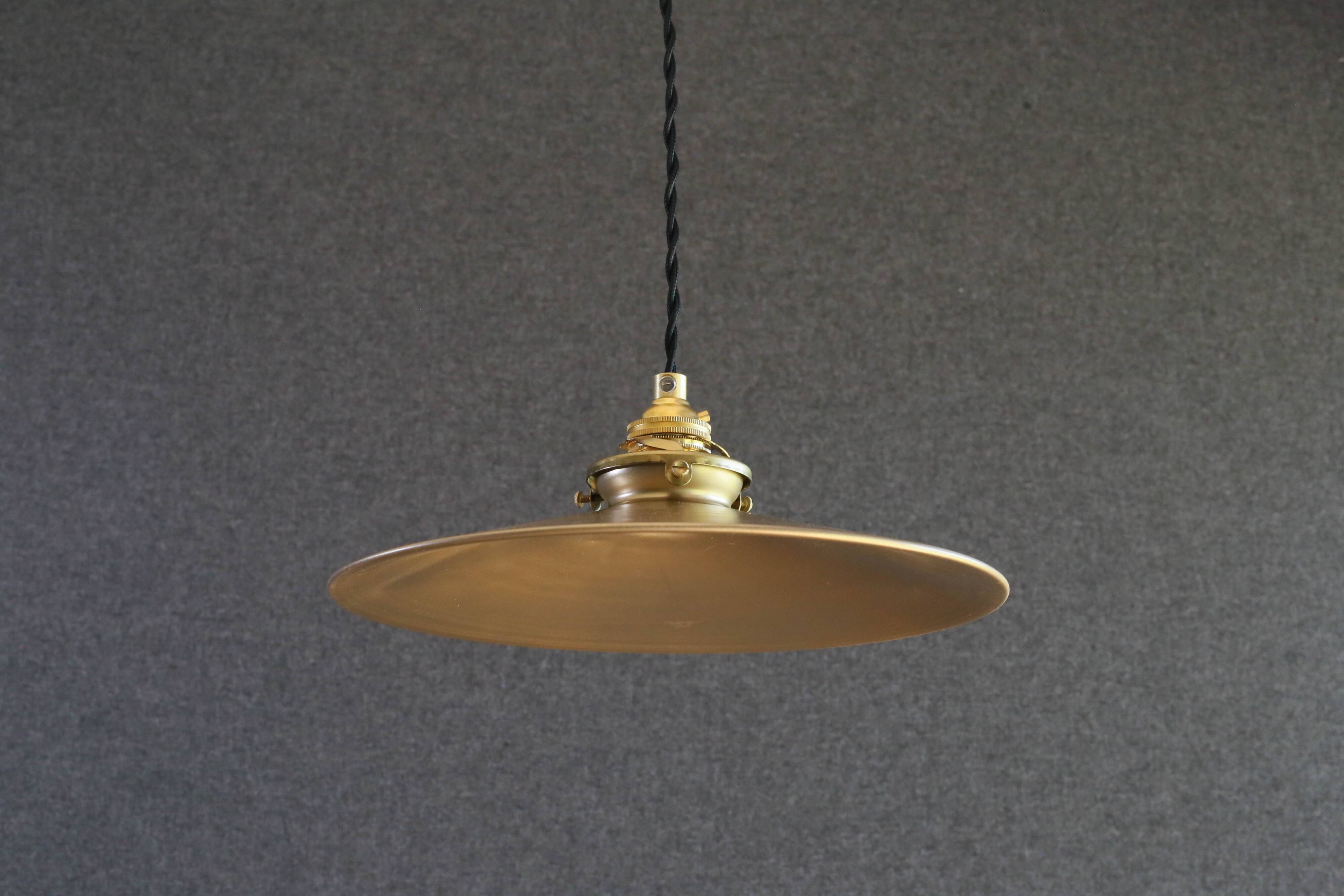 old opaline pendant light painted gold, delivered with new cable and socket