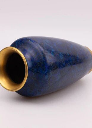 Large blue enamelled Chinese vase