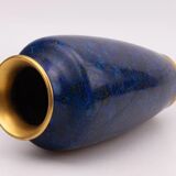 Large blue enamelled Chinese vase