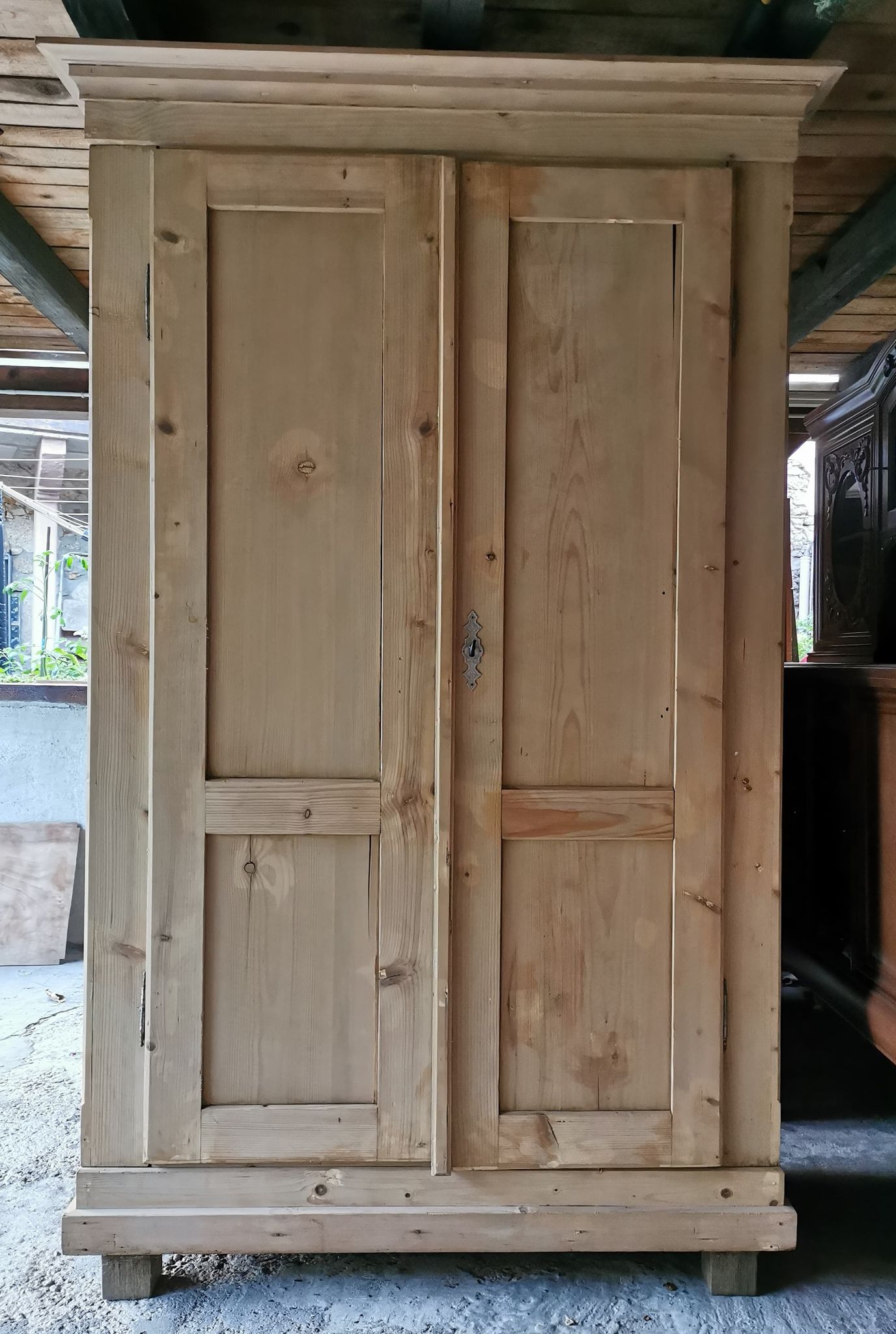 Solid pine wardrobe