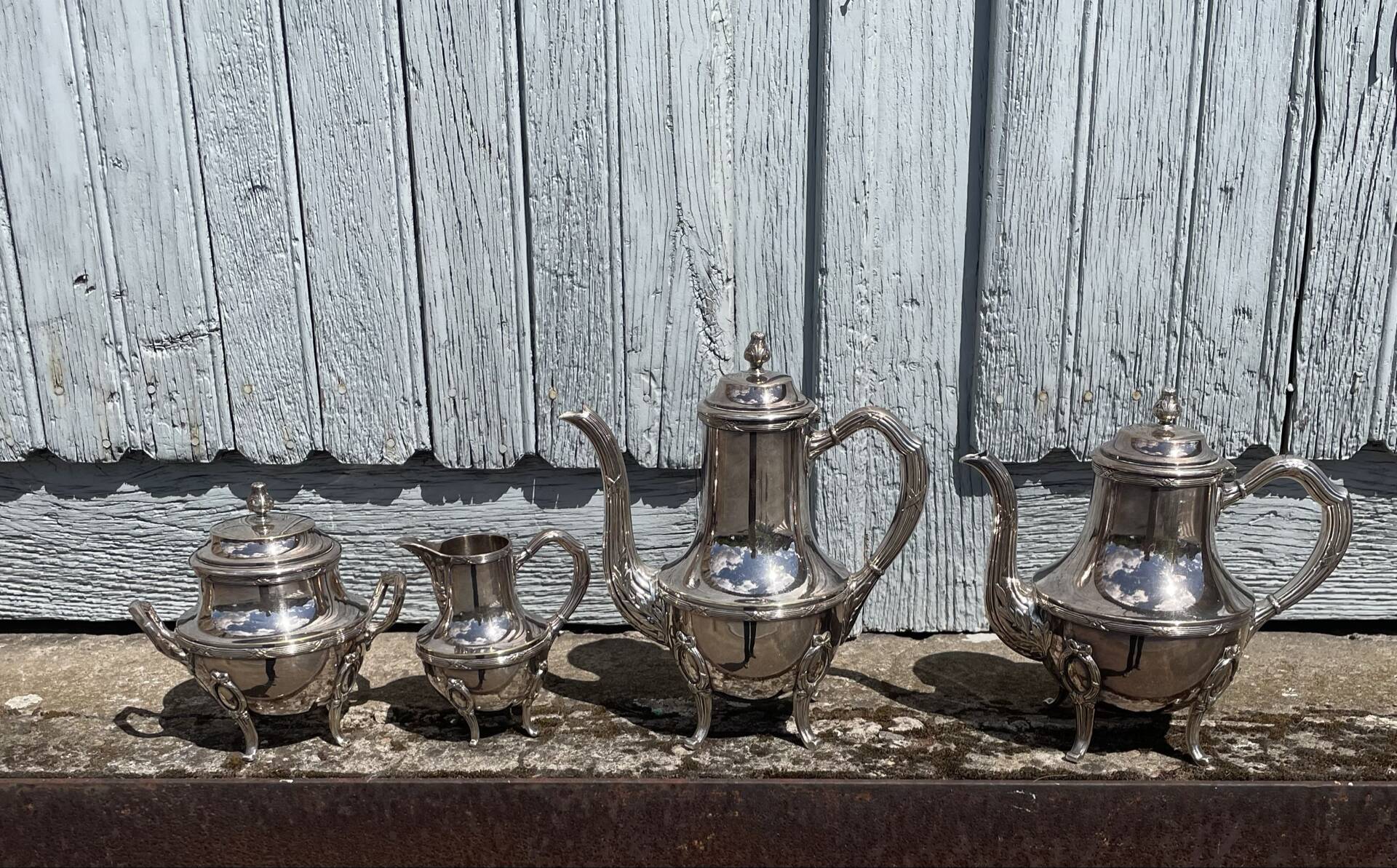 Silver-plated tea and coffee service