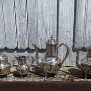 Service à thé et à café métal argenté