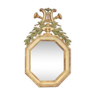 Painted wooden mirror 85 X 49 cm