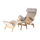 1960s “Pernilla” Chair + ottoman by Bruno Mathsson for DUX, Sweden