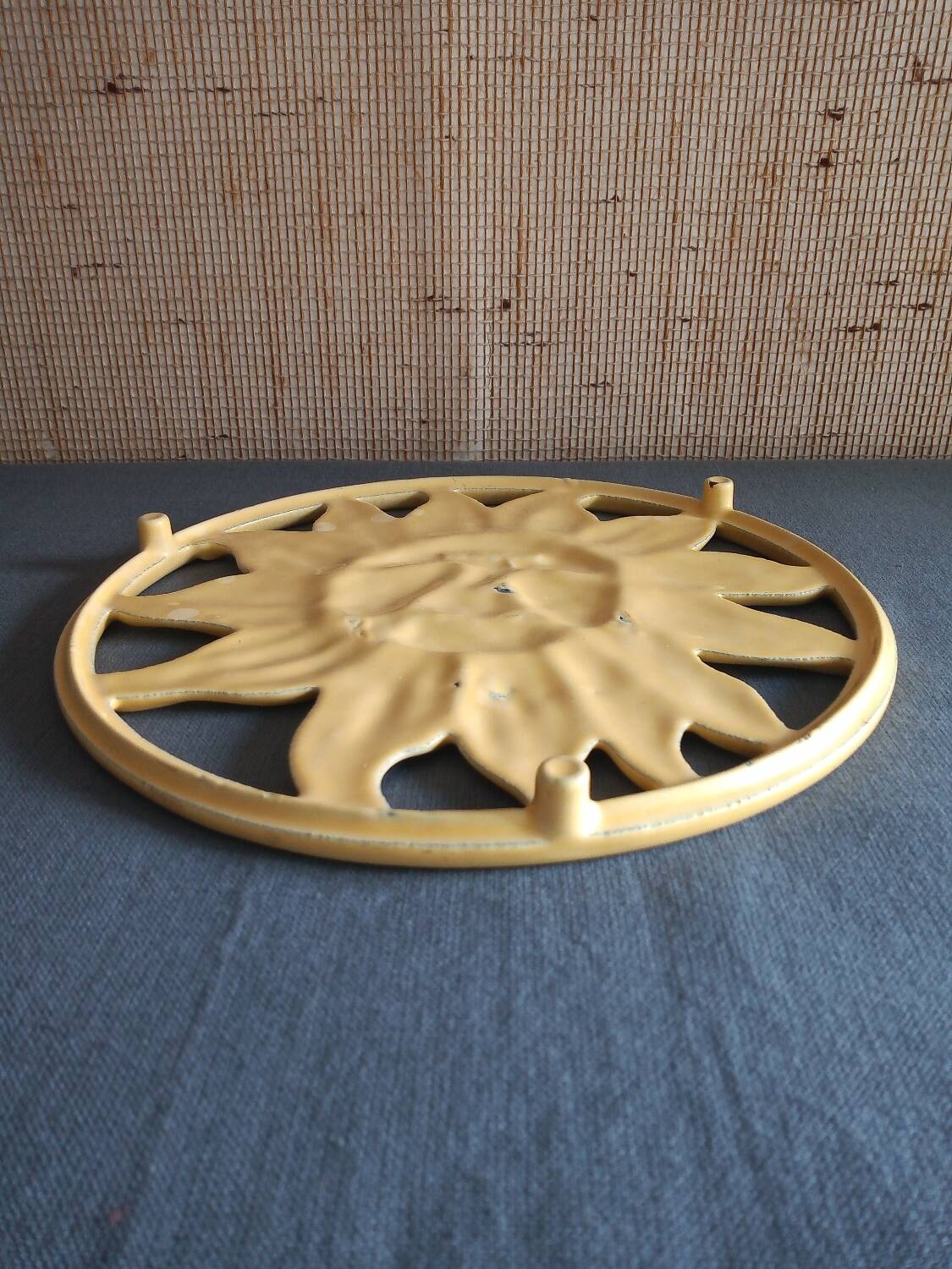 Cast iron sun trivet