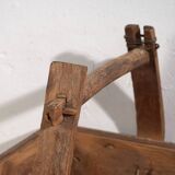 Antique solid wood basket (c.1900) #9