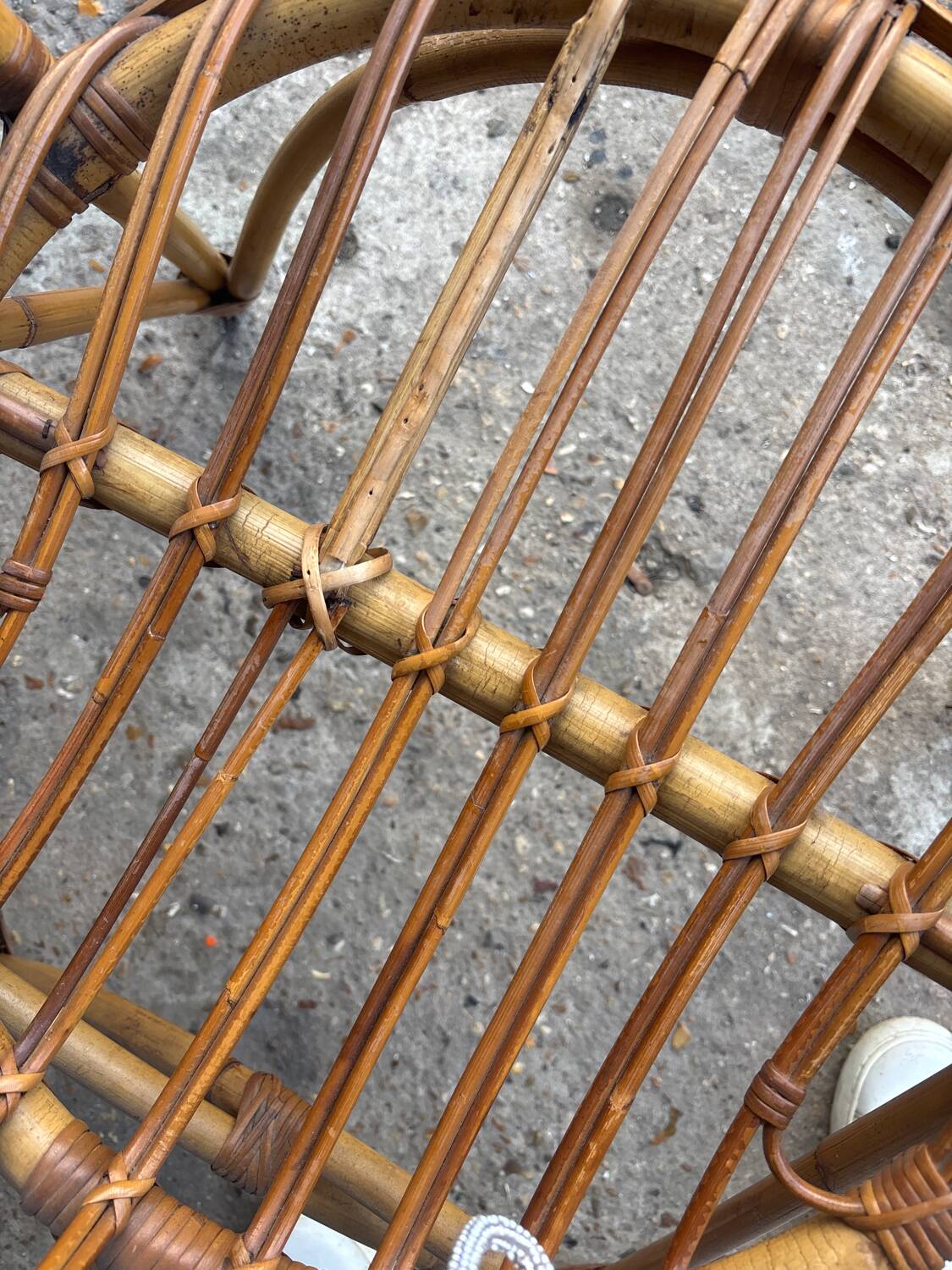 Vintage rattan armchair