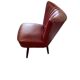 Vintage dark red one-seater cocktail armchair / chair