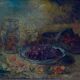 Oil on canvas still life bouquet of flowers 20th century by Louis Baril or Barit