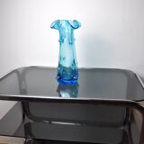 Blue seguso vase in murano glass, italy, 1970