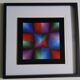 Tableau Vintage Art Optique - Victor Vasarely - Frame 40x40cm