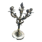 Superb rococo candelabrum. Louis XV, 5 lights. Electrified.