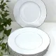 6 flat plates in white porcelain