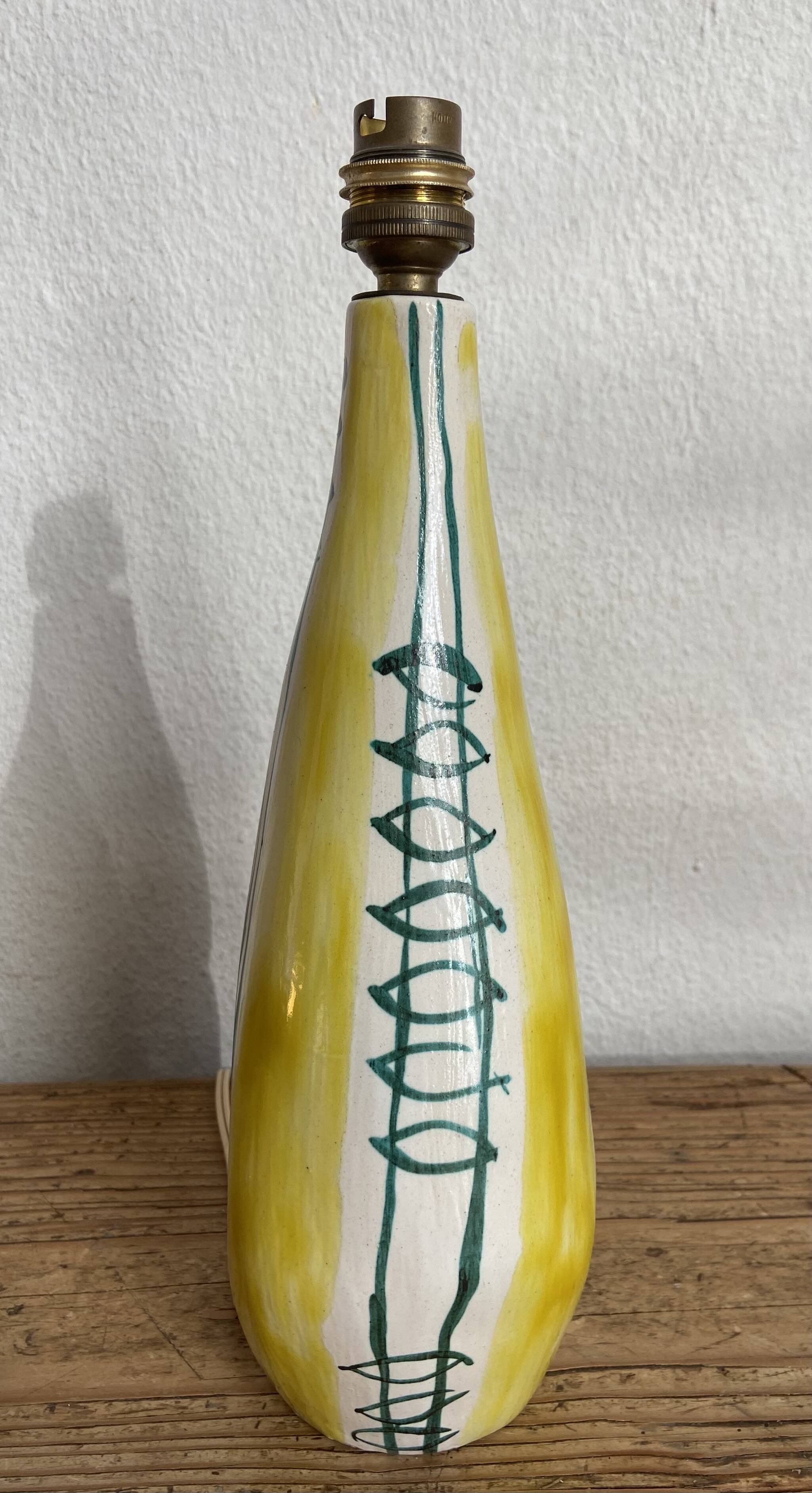 1960s ceramic lamp base