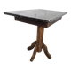 Old pedestal table with oak legs and marble top