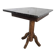 Old pedestal table with oak legs and marble top