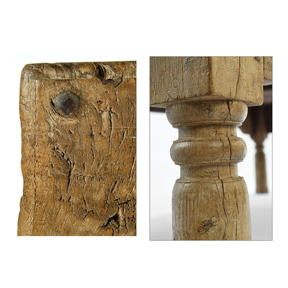 Studded wooden coffee table