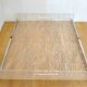 Large plateau 1970s in crumpled/frosted plexiglass & chrome strips