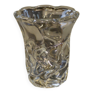 Vase en cristal signé