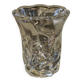 Crystal vase signed Daum Nancy France 1970s