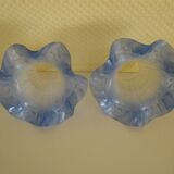Vintage Wall Sconces with Opaline Glass, 1970s, Set of 2