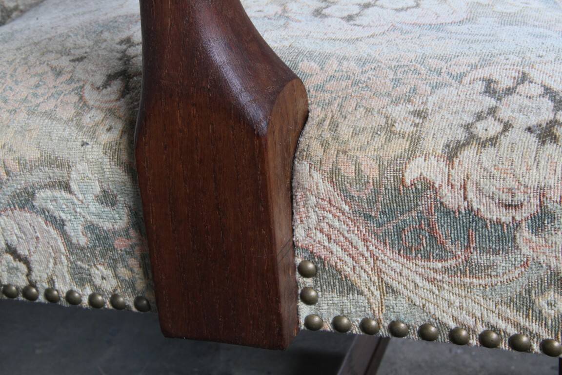 Vintage Danish Art Deco Pair of Armchairs in Solid Oak - 1940s