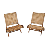 Pair of armchairs folding