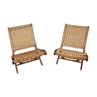 Paire de fauteuils pliables