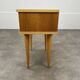 Table de chevet vintage bois blond, années 60
