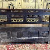 Breton safe bench in solid oak