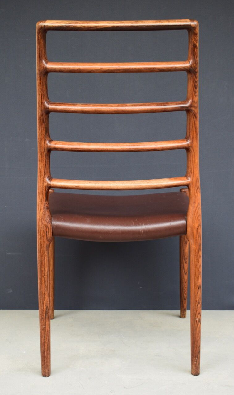 Niels O Moller's series of 5 chairs in Rio rosewood