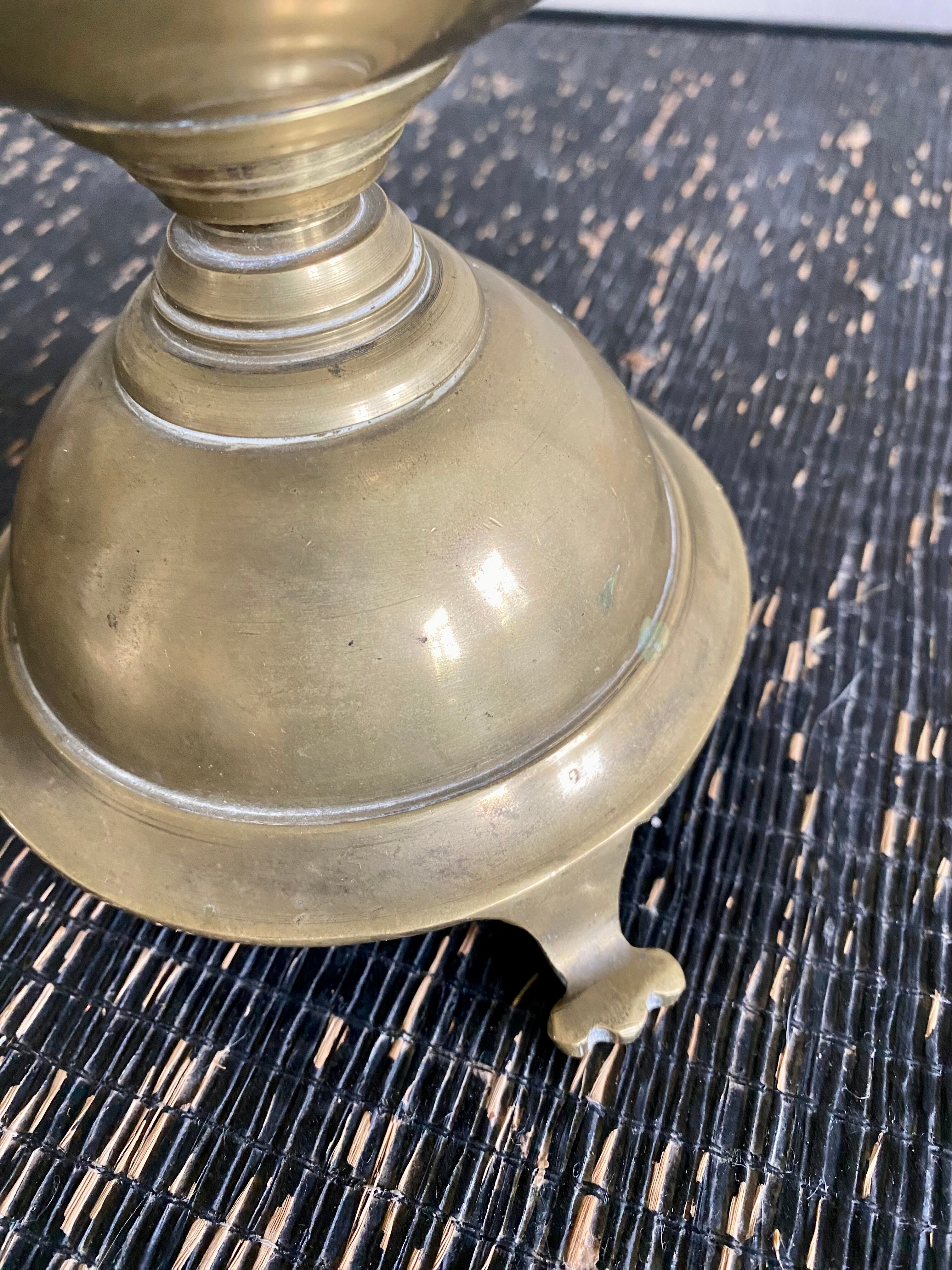 Brass church candle holder