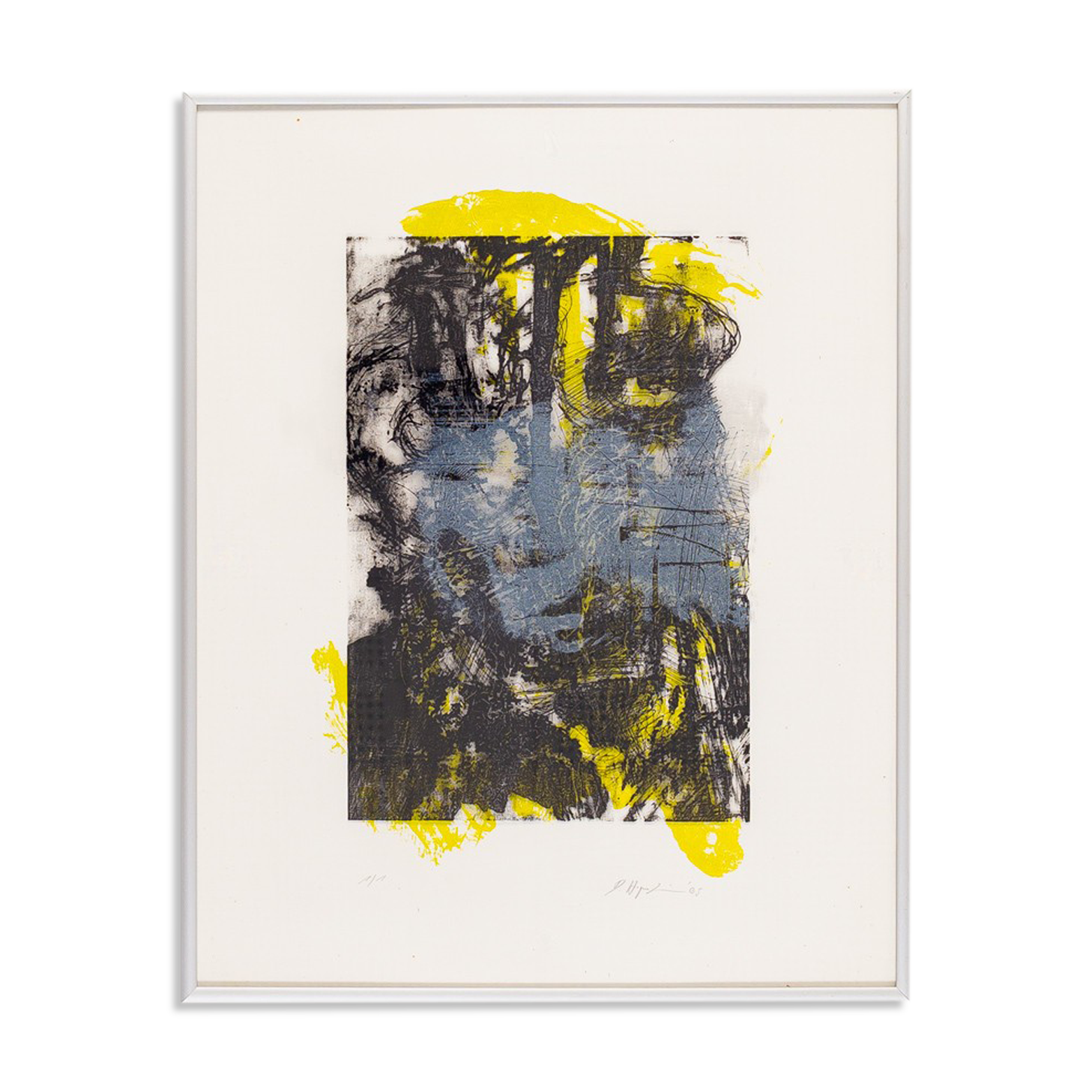 At Night, Color Lithograph, 41 x 51 cm