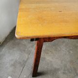 Table de ferme, en chêne massif, esprit chalet