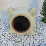 Terracotta potiche with 60s handles