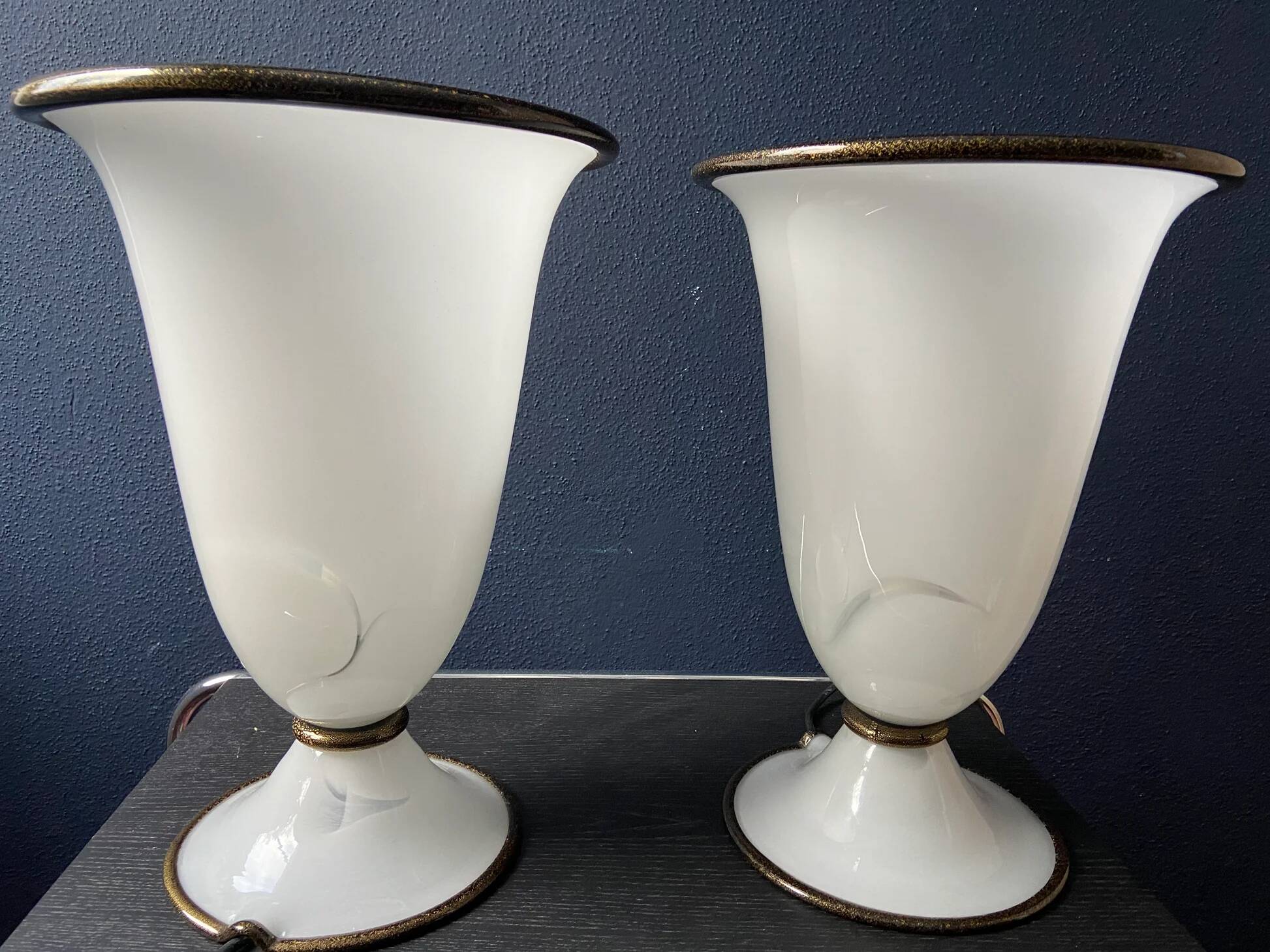 Paire de lampes de table Barovier & Toso Primavera, Italie, années 1970