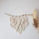 Macramé wall hanging feathers
