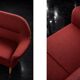 Vintage Mid-Century Scandinavian Modern 3-Seater Red Sofa