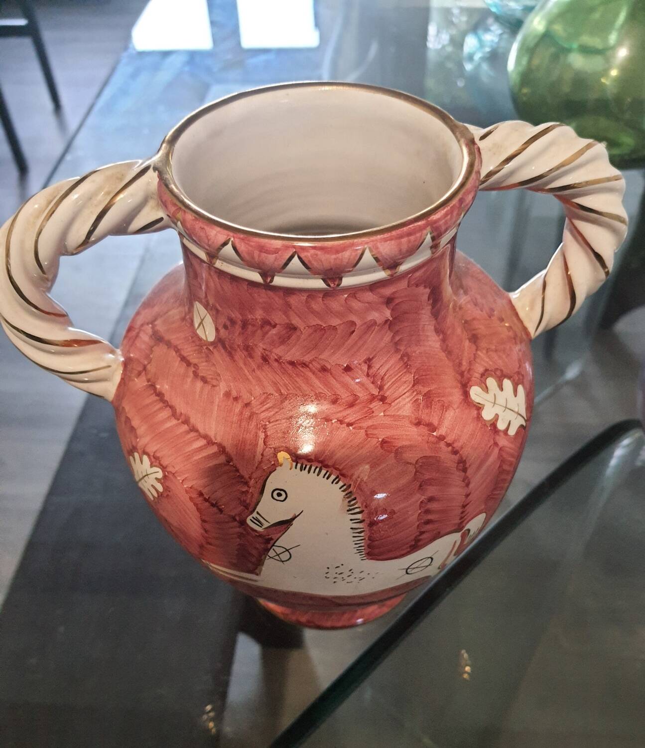 Vintage Italian ceramic handcrafted vase